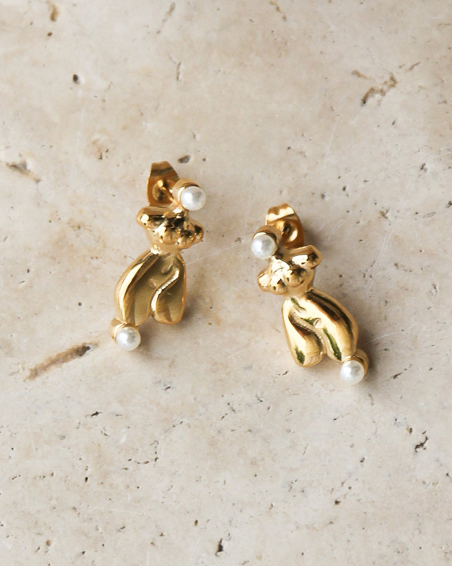 GOLD CURVY LADY STUD EARRINGS - STUDIO JO STORE  