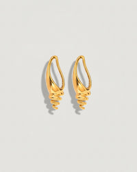 Thumbnail for Lunara Shell Earrings – 18K Gold | Lightweight Coastal Statement - STUDIO JO STORE  