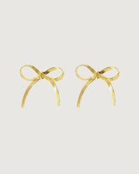 Thumbnail for Lune Petite Bow Stud Earrings – 18K Gold - STUDIO JO STORE  
