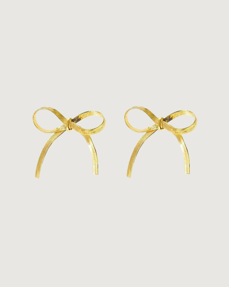 Lune Petite Bow Stud Earrings – 18K Gold - STUDIO JO STORE  