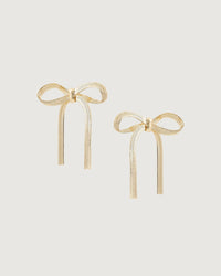 Thumbnail for Lune Petite Bow Stud Earrings – 18K Gold - STUDIO JO STORE  