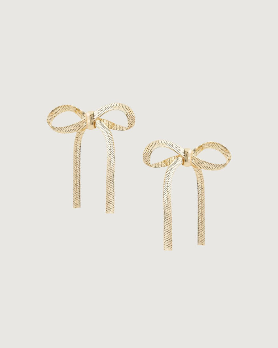 Lune Petite Bow Stud Earrings – 18K Gold - STUDIO JO STORE  