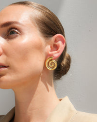 Thumbnail for GOLD CONCH SHELL EARRINGS - STUDIO JO STORE  