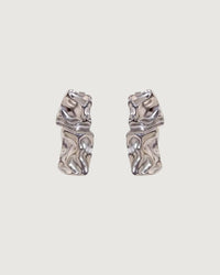 Thumbnail for Gold textured stud earrings by TEGAN RAE JEWELLERY, close-up of sleek, minimalist earring design on a white background.