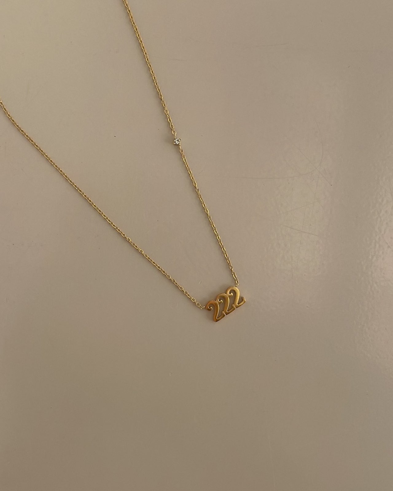 ANGEL NUMBER 222 CHOKER NECKLACE - ALIGNMENT & HARMONY - 18K GOLD - STUDIO JO STORE  