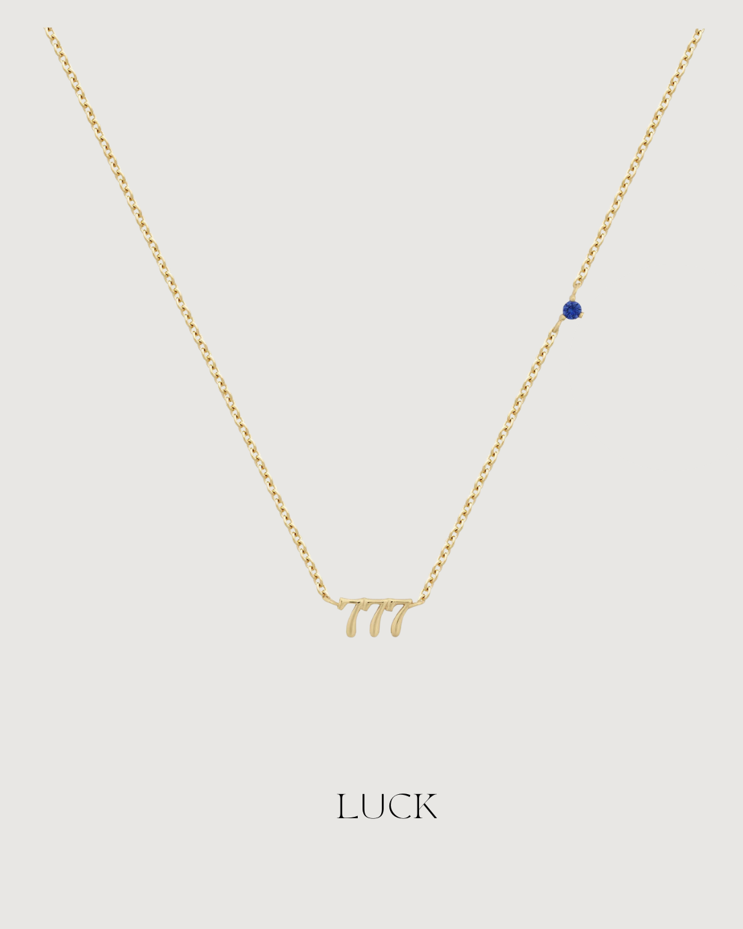 ANGEL NUMBER 777 CHOKER NECKLACE - LUCK - GOLD - STUDIO JO STORE  