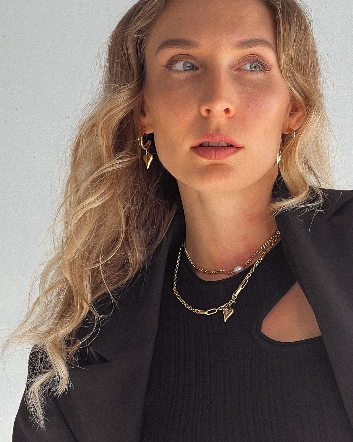 CUPID HEART CHAIN NECKLACE GOLD - STUDIO JO STORE  
