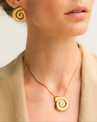 Thumbnail for GOLD CONCH SHELL NECKLACE - STUDIO JO STORE  