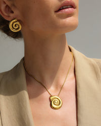 Thumbnail for GOLD CONCH SHELL NECKLACE - STUDIO JO STORE  