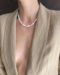 Thumbnail for Tegan Rae Jewellery Lunaria Frequency Pearl Necklace in 18k gold featuring a delicate pearl pendant on a fine chain