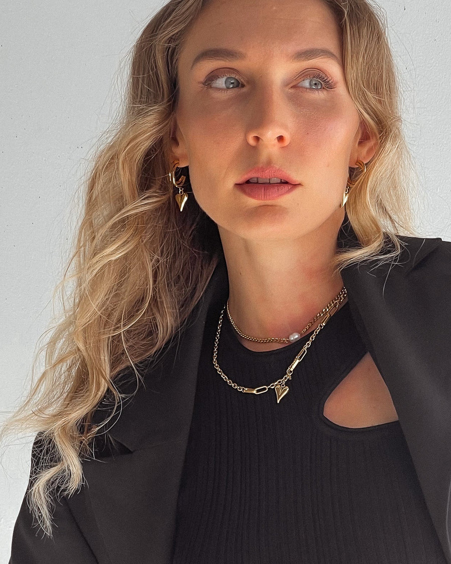 MADELINE PEARL CHAIN CHOKER NECKLACE 18k GOLD PVD - STUDIO JO STORE  