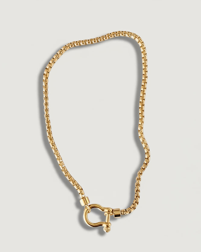 SHACKLE STATMENT NECKLACE GOLD - STUDIO JO STORE  