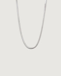 Thumbnail for Silver Solace Fine Snake Chain Necklace by TEGAN RAE JEWELLERY, featuring a sleek, delicate snake chain design.