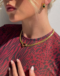 Thumbnail for YOU ARE MINE HOLLOW HEART CHOKER CHAIN NECKLACE GOLD - STUDIO JO STORE  
