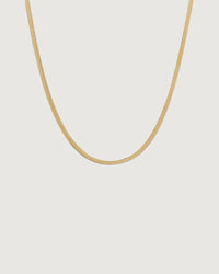 Thumbnail for 18k gold Solace fine snake chain necklace by Tegan Rae Jewellery, close-up of sleek, polished gold chain against a neutral background.