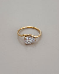 Thumbnail for TEARDROP DIAMOND RING 18K GOLD PVD - STUDIO JO STORE  