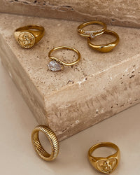Thumbnail for TEARDROP DIAMOND RING 18K GOLD PVD - STUDIO JO STORE  