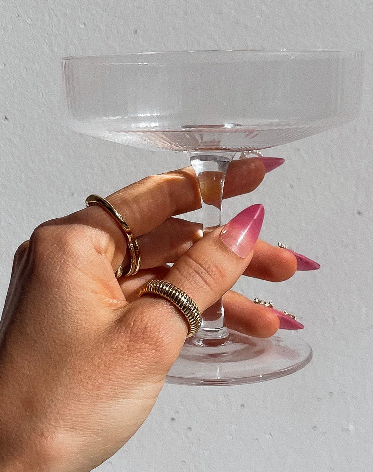 COILED STRECH SLINKY RING 18K GOLD - STUDIO JO STORE  