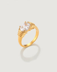 Thumbnail for CRYSTAL VINTAGE RING 18K GOLD PVD - STUDIO JO STORE  