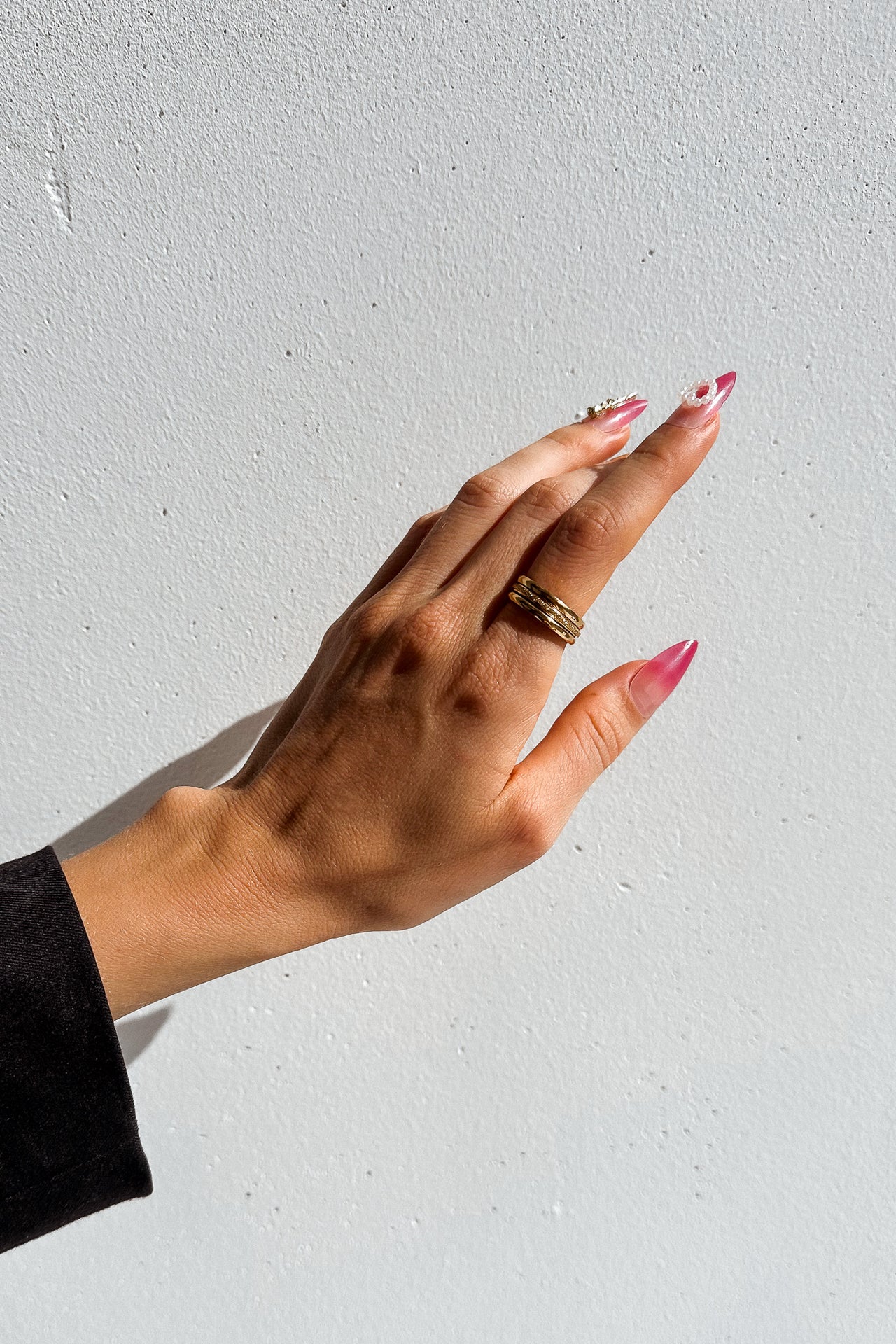 THREE SISTERS STACKING RING SET OF 3 18K GOLD PVD - STUDIO JO STORE  