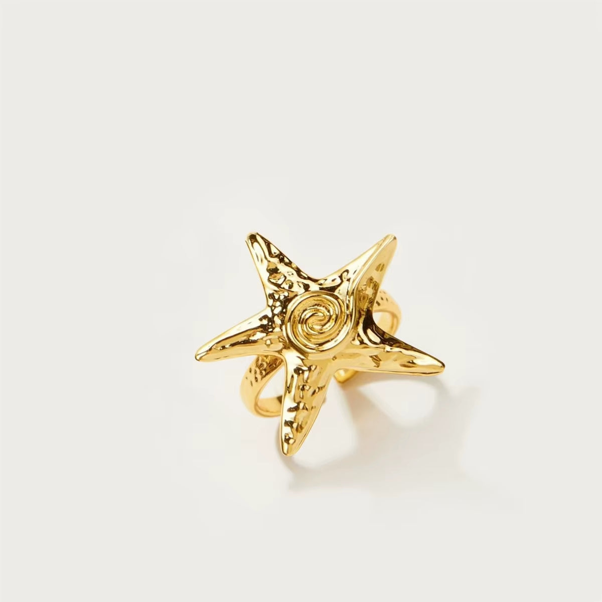 Large Starfish Ring Gold - STUDIO JO STORE  