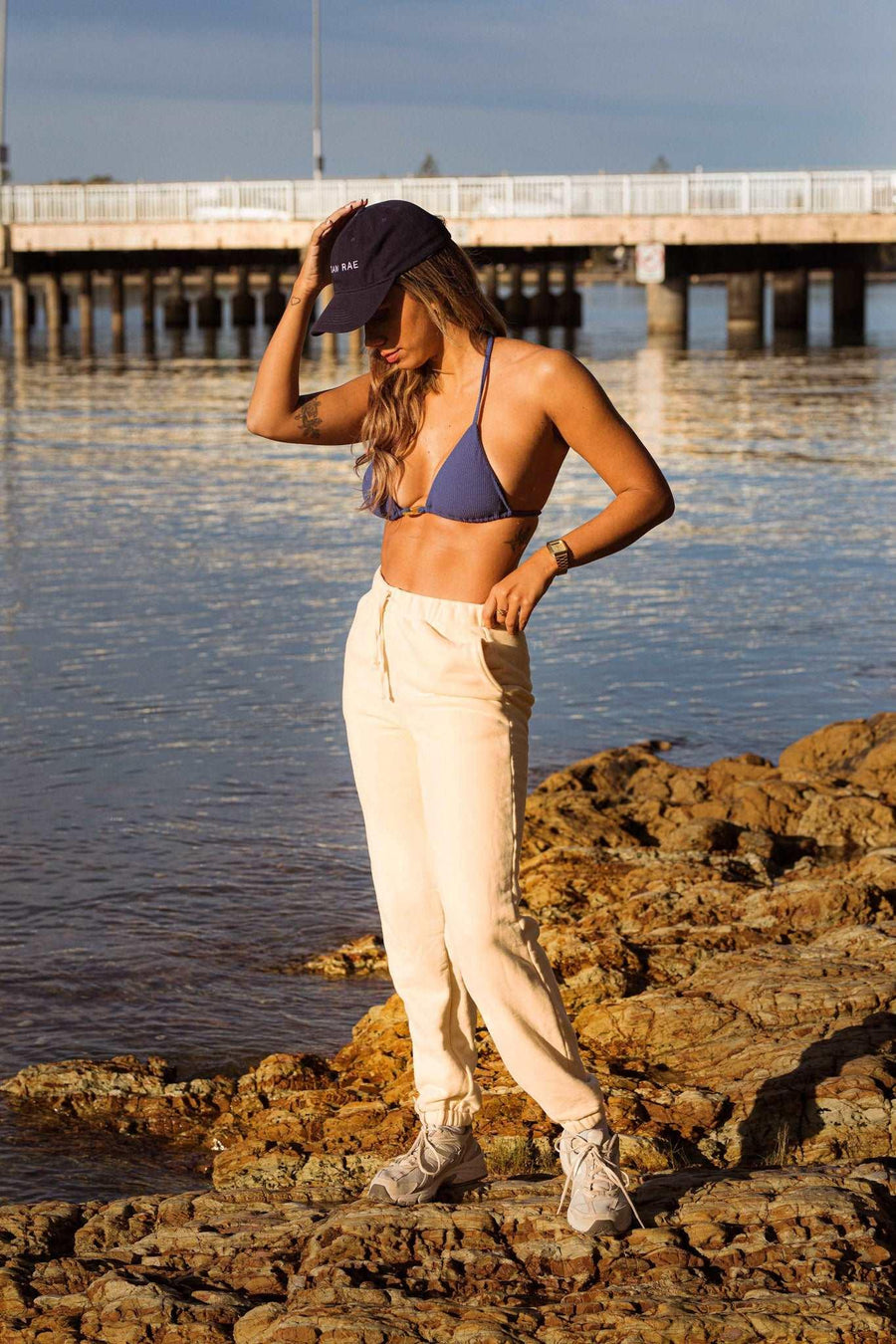 Tegan Rae Track Pant Butter Creme - STUDIO JO STORE  