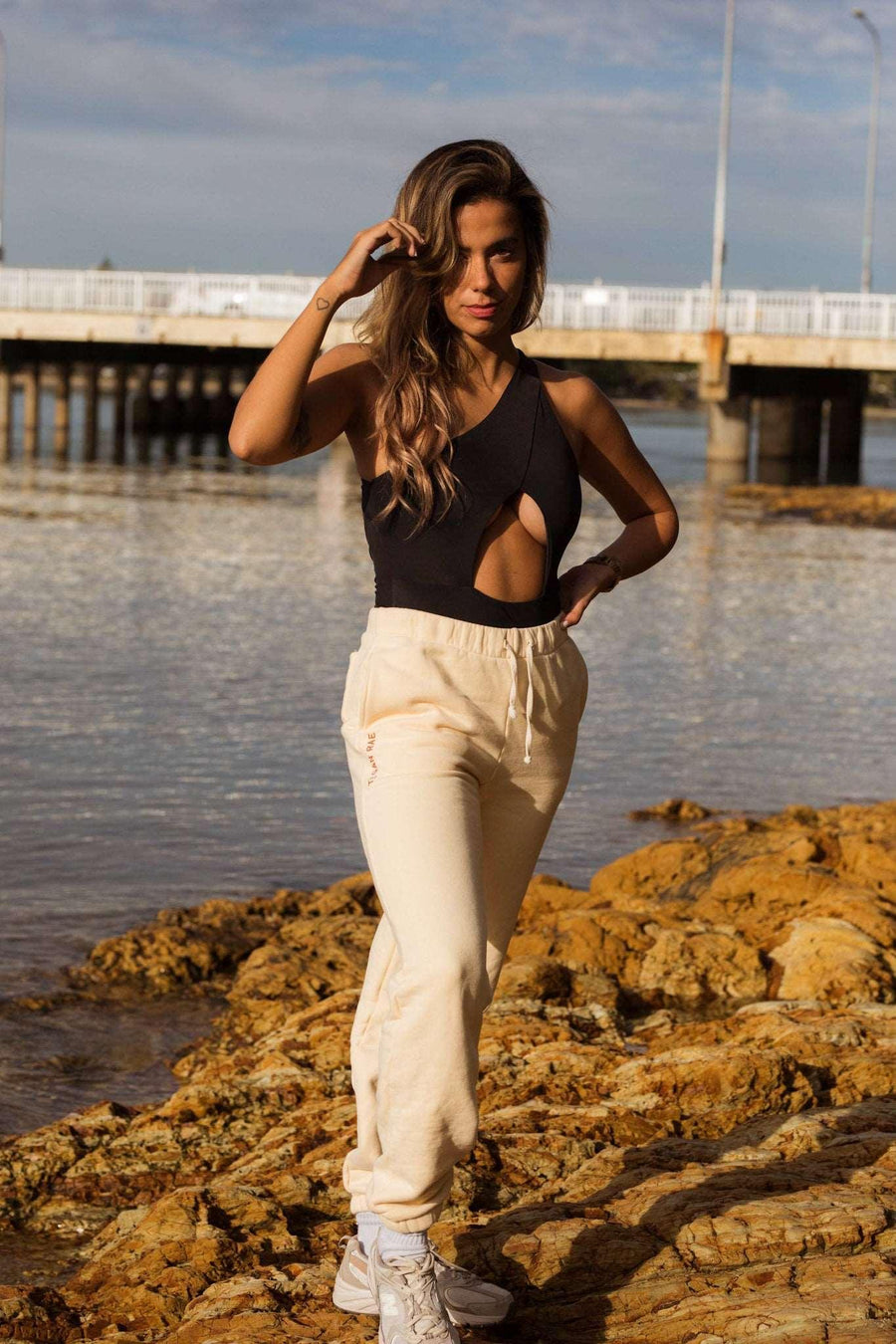 Tegan Rae Track Pant Butter Creme - STUDIO JO STORE  