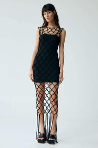 Thumbnail for THIRD FORM THE NET TANK DRESS BLACK - STUDIO JO STORE  