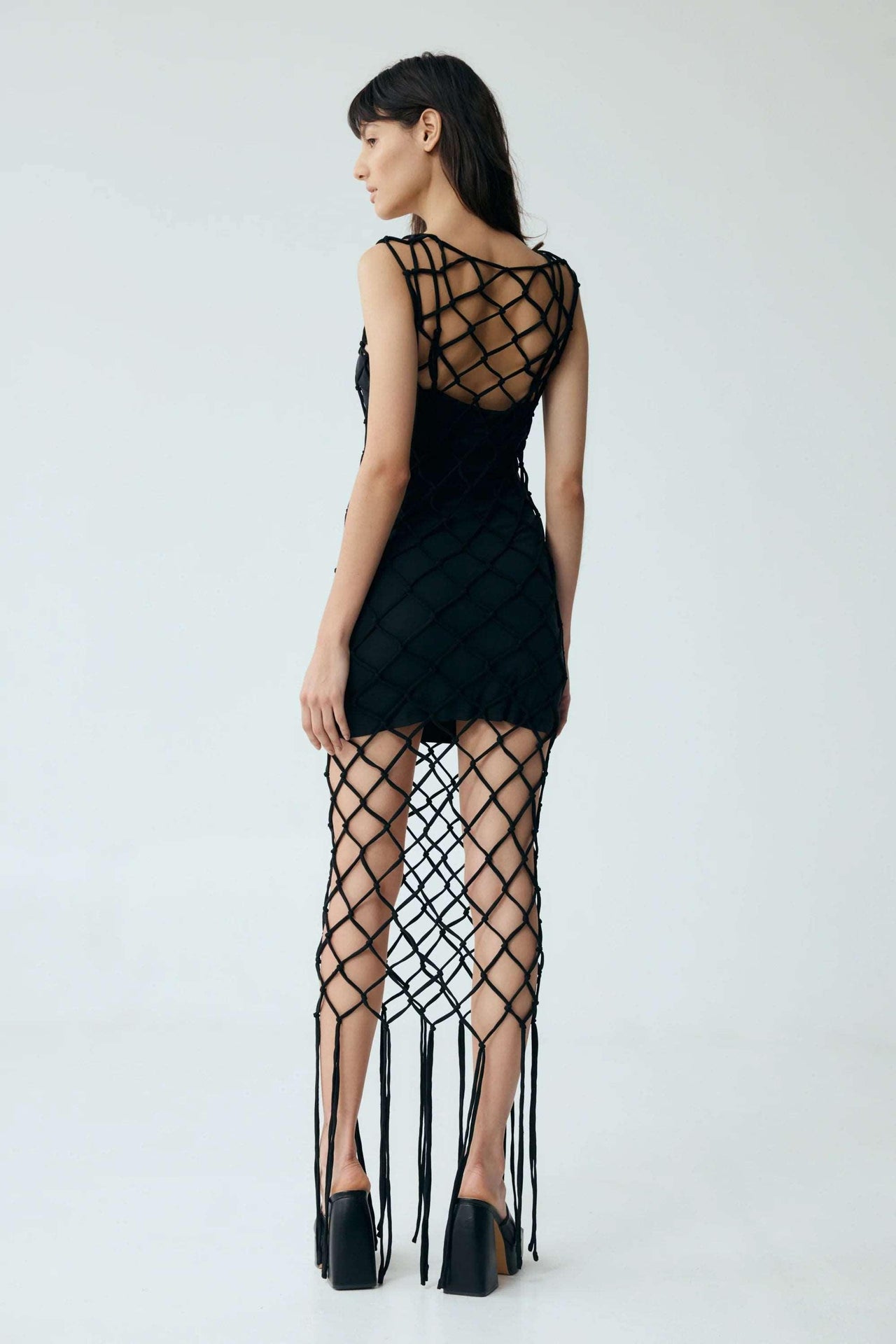 THIRD FORM THE NET TANK DRESS BLACK - STUDIO JO STORE  