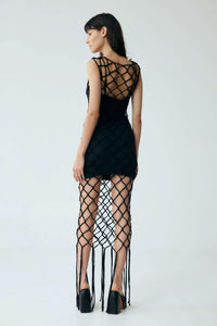 Thumbnail for THIRD FORM THE NET TANK DRESS BLACK - STUDIO JO STORE  