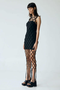 Thumbnail for THIRD FORM THE NET TANK DRESS BLACK - STUDIO JO STORE  