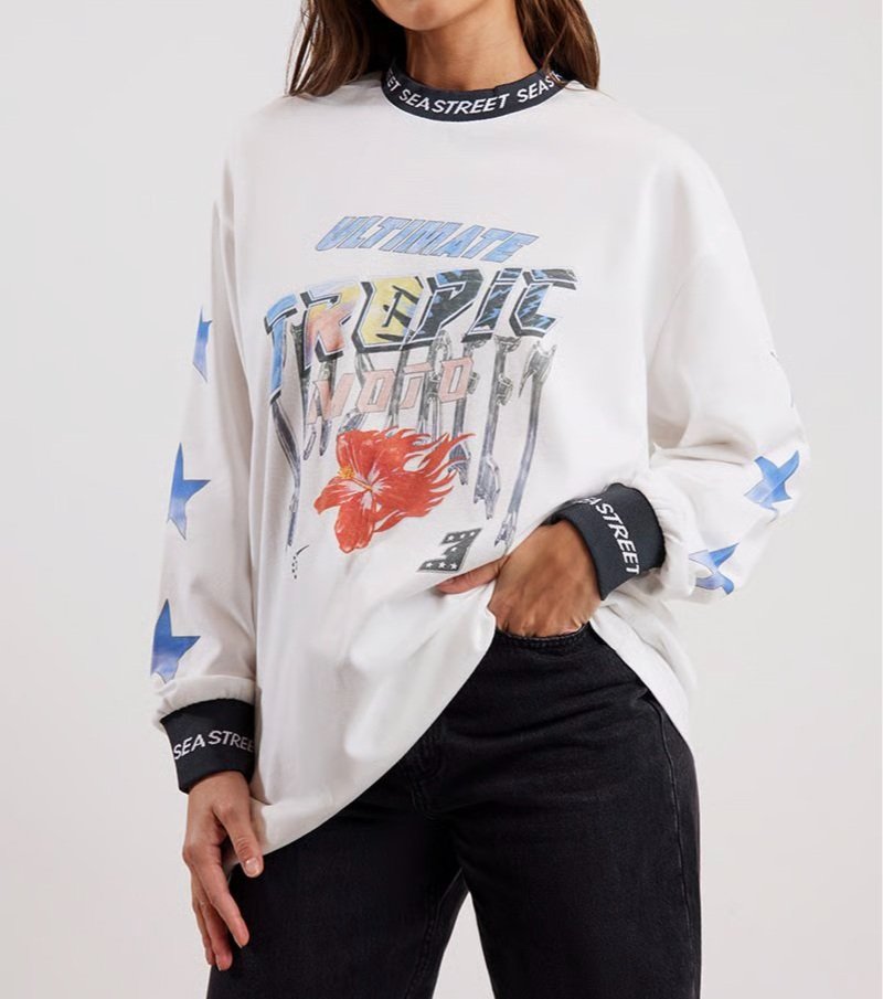 Sea Street - Tropic Moto Long Sleeve T-Shirt - STUDIO JO STORE  