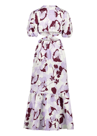 Thumbnail for PRE-LOVED - OLI & KUBO - VIEJA MAXI DRESS SHADOW LILAC PRINT - STUDIO JO STORE  