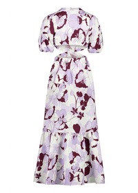 Thumbnail for Vieja Maxi Dress Shadow Lilac Print - STUDIO JO STORE