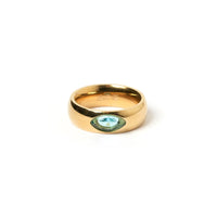 Thumbnail for Arms Of Eve Apollo Gold Ring Sky Blue Stone - STUDIO JO STORE