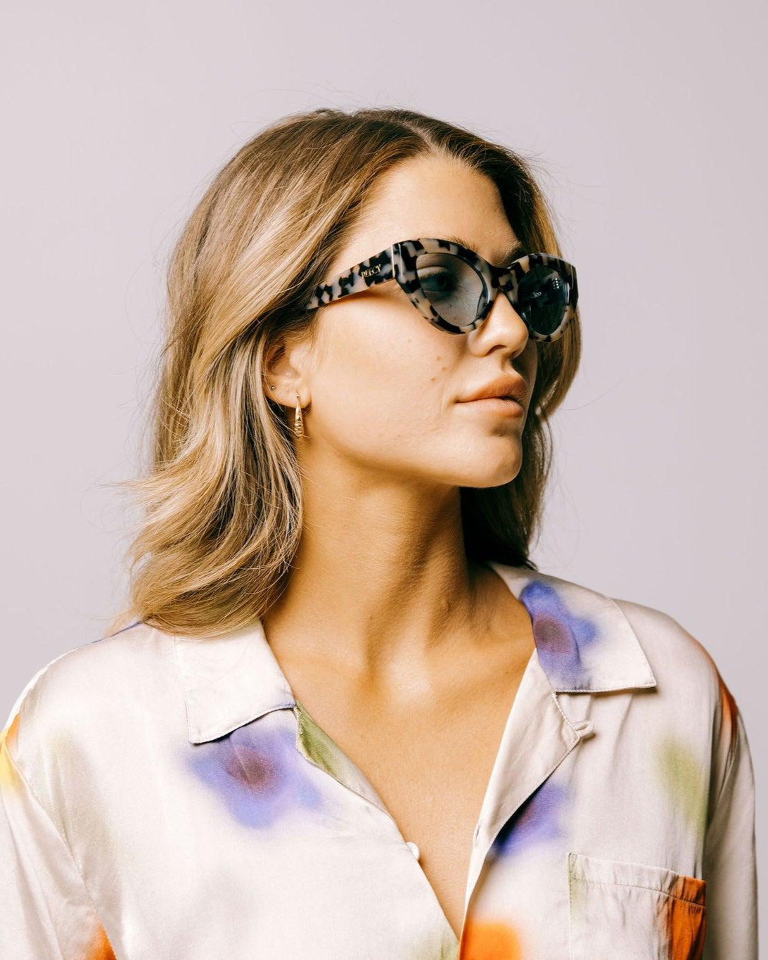 Reecy Sunglasses - The Cleo - Quinoa Blue - STUDIO JO STORE